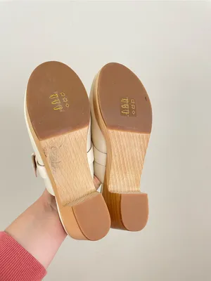 Madewell‎ Bone The Monique Buckle Clog Size 7.5 thumbnail 5
