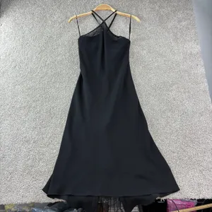 Jones New York Dress Halter Gown Womens 6 Black Formal Dress Sheer Beaded Hem‎ thumbnail 2