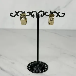 Chico's Hammered Metal Gold Tone Hoop Earrings ✨ thumbnail 6