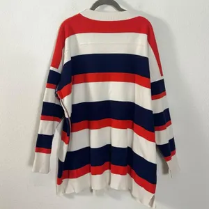 Free People League Of Her Own Cardigan Sweater Americana Stripes Preppy Large thumbnail 10