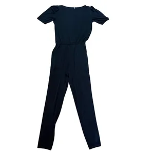 Lauren Ralph Lauren Black Jumpsuit Women's Small Gold Zipper Adjustable Waist thumbnail 9