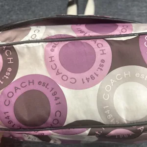 Coach Signature Snaphead F18377 Pink Multifunction Diaper Baby Messenger Bag Pad thumbnail 9
