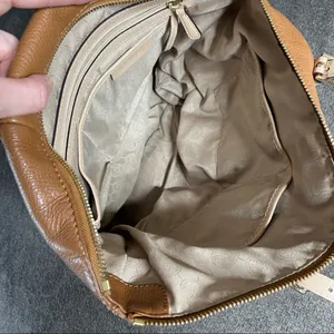 Michael Kors Zip Top Leather Tote Bag thumbnail 4