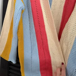 Judith March Colorful Striped Knit Sweater Cardigan Women’s Size M thumbnail 9