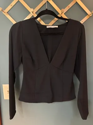 Long-Sleeve Deep-V Top thumbnail 1