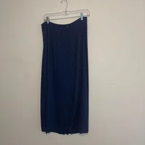 Samantha Lee Blue & White Polka Dot Maxi Skirt thumbnail 1