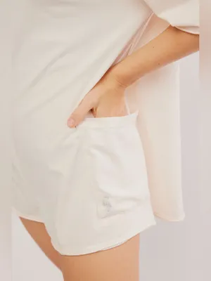 NWT Women’s Free People FP Movement Hot Shot Tee Romper Bleached Clay Size S thumbnail 3