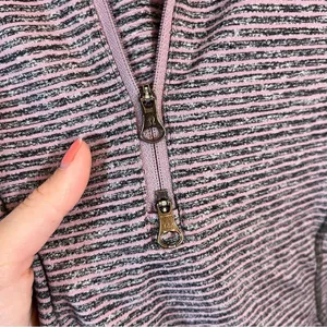 Lululemon Race Your Pace 1/2 Zip Gray Purple Striped‎ 4 thumbnail 8