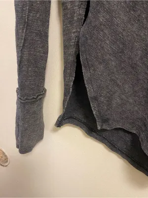 We The Free People Womens XS 44” Gray & Black Off The Shoulder Asymmetrical thumbnail 3