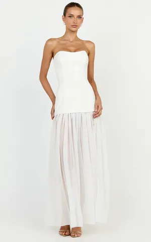 New Showpo Jocelyn Maxi Dress Strapless Fit & Flare Dress Size Small MSRP $149 thumbnail 3