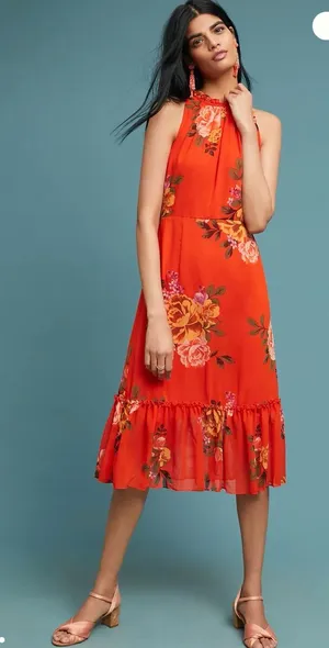 Donna Morgan Jardin Floral Midi Dress | Size 4 thumbnail 1