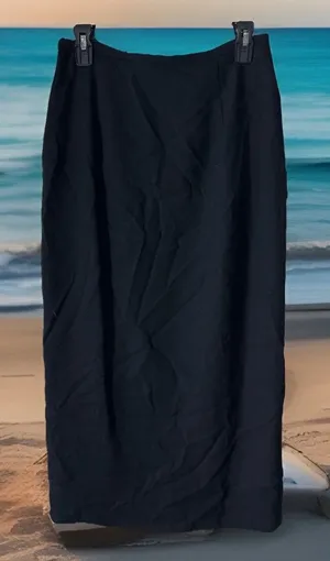 Y2k Evan Picone Black Wool Pencil Skirt SZ 10 Old Money Back Slit‎ Lined Grunge thumbnail 1