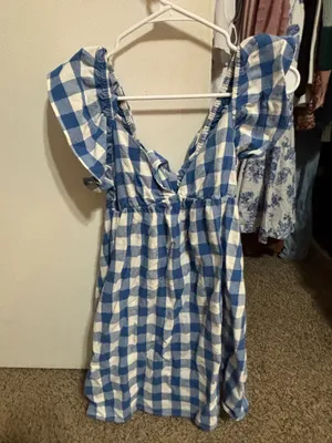 Gingham Boutique Dress Blue thumbnail 1