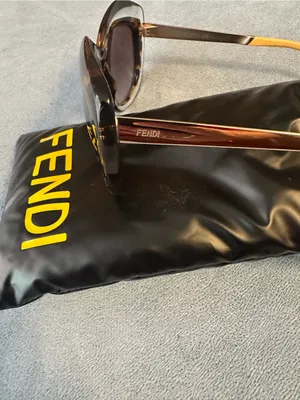 Fendi Tortoiseshell Cat Eye Sunglasses with Gold Temples thumbnail 5