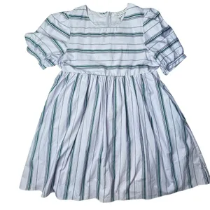 English Factory Puff Sleeve Striped Mini Dress size M Lilac Relaxed Babydoll New thumbnail 6