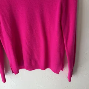 J‎ Crew Sweater Womens Medium Pink 100% Cashmere Crewneck Pullover Soft Classic thumbnail 3