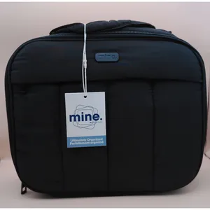 Mine My Belongings Quilted Travel Organizer Toiletry Bag‎ Black NWT Luxe thumbnail 1