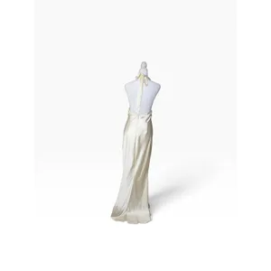 Lulus Elegant Cream Halter Maxi Dress Women Large thumbnail 3