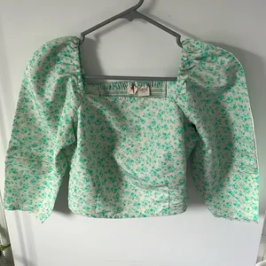 Levi’s Floral Crop Puff Sleeve Top - S thumbnail 1