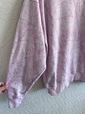 Dairy‎ Boy Women’s Pink Woodland Camo Oversized Sweatshirt Pullover Size Medium thumbnail 6