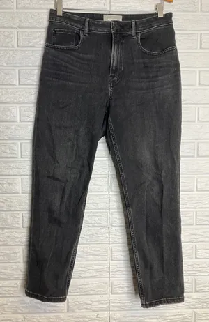 Everlane The Curvy Cheeky Jean Womens 30 Black Excellent High Rise Ankle Tapered thumbnail 1