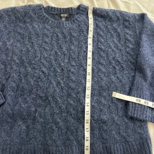 Simply Vera Vera Wang Navy Cable-Knit Crewneck Sweater thumbnail 4