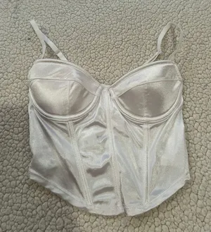 White Corset Top Size M thumbnail 1