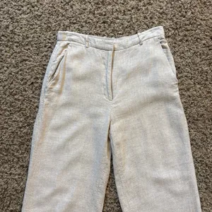 Abercrombie & Fitch High Rise Tailored Palazzo Pants in Beige Size 27/4 Short thumbnail 4