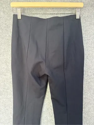 Quince Ultra-stretch Ponte Pintuck Ankle Pants Black size small 27” inseam thumbnail 8