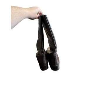Markon‎ Women's Boots Shelly Leather Foldover Mid Calf Soft Dark Brown Size 9.5 thumbnail 3