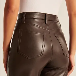 12th Tribe Vegan Brown Leather Pants thumbnail 3
