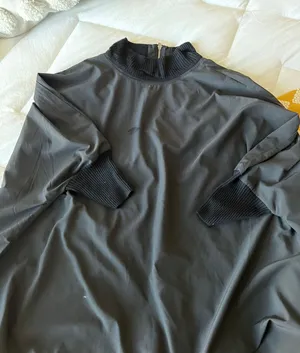 Athleta Black Mock Neck Flowy Top thumbnail 5