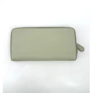 Coach Accordion Zip Wallet Women Sage Green‎ Leather Saffiano Textured Logo thumbnail 3