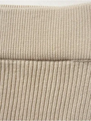 NWT Sezane Naelle in Natural Merino Wool Cotton Midi Sweater Skirt XL thumbnail 3