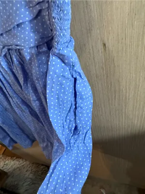 a new day Light Blue Polka Dot Button-Front Dress Size Medium thumbnail 4