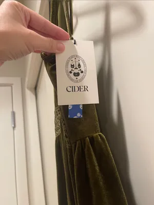 Cider velvet green jumpsuit size small NWT #28 thumbnail 4
