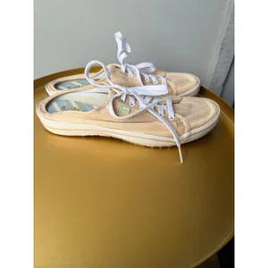 Keds Womens Tan Canvas Mesh Lace Up Mule Sneakers WF58121‎ Size 8.5 thumbnail 4