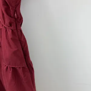 Madewell Puff Sleeve Mini Dress Poplin Claret Burgundy A Line Pockets XL NWT thumbnail 14