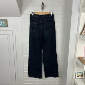 American Eagle Black Washed Denim Skater Jeans Size 4 Long thumbnail 11