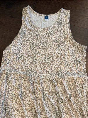 Old Navy Tan Leopard Print Dress Size Medium - C8-099 thumbnail 3