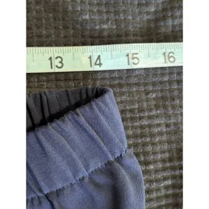 SHEIN Navy Wide Leg Pants High Rise Tiered Ruffle Size 0XL Flowy Elastic‎ Waist thumbnail 7