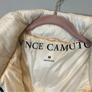 Vince Camuto Women’s Cream Puffer‎ Coat Medium thumbnail 2