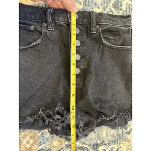 Abercrombie and Fitch High-rise Mom Jean Shorts Black Denim Curve Love Size 27/4 thumbnail 7