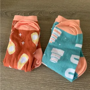 Socks Cake Champagne Celebration Blue Orange Pair Set Two I Do Crew Wedding thumbnail 2