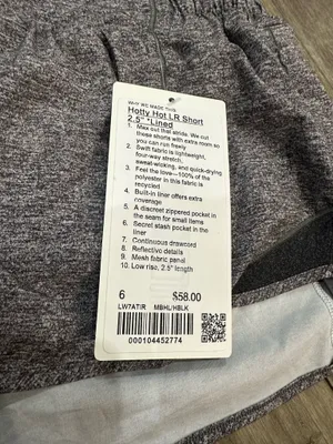 Lululemon Gray Hotty Hot Short 2.5” NWT thumbnail 3