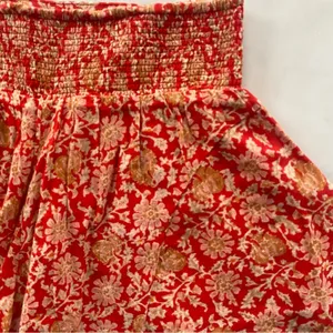 Free People Say It's So Cotton Ruffle Shorts Red Floral Combo Boho Size Small thumbnail 8