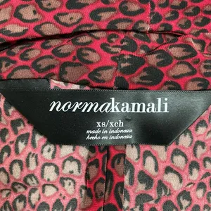 Norma Kamali Dress XS Red Snake Print Shrug Fit Flare Stretch Midi Animal Print thumbnail 7