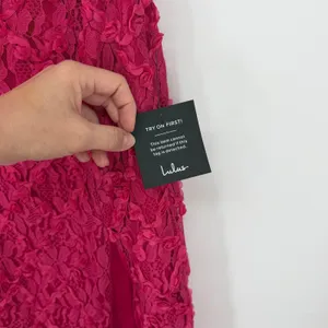 Lulus Ravishing Appeal Fuchsia 3d Floral Applique Strapless Maxi Dress Pink NWT thumbnail 4