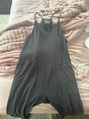Free People Hot Shot Onesie Washed Black XS thumbnail 2
