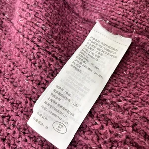Abercrombie & Fitch Burgundy Cross Hatch Cable Knit‎ Cardigan Size M thumbnail 7